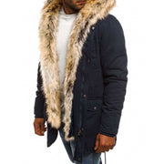 Fur collar cotton clothes