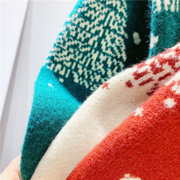 Red Warm Sweater Women