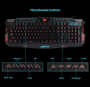 backlight wired gaming keyboard set