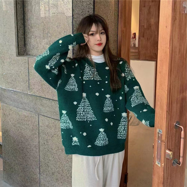 Red Warm Sweater Women